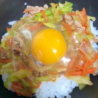 人参とキャベツ入りの牛丼☆彡